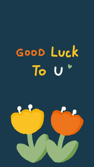 Good Luck Floral Greeting Wallpaper