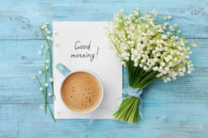 Good Morning Friday Coffeeand Flowers Wallpaper