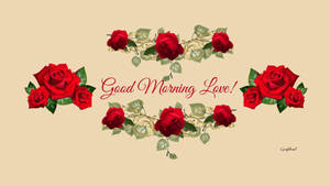 Good Morning Hd With Red Roses Wallpaper