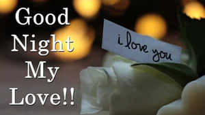 Good Night My Love Romantic Message Wallpaper