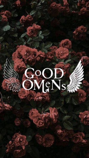 Good Omens Floral Poster Wallpaper