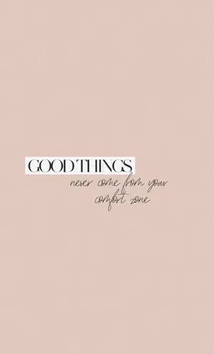 Good Things Comfort Zone Quote Aesthetic Wallpaper