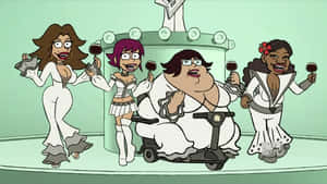 Good Vibes Female Characters In White Wallpaper