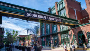 Gooderhamand Worts Sign Distillery District Toronto Wallpaper