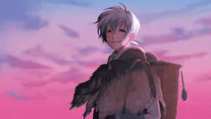 Google Anime Pink Sky Wallpaper