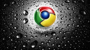 Google Chrome Water Drops Art Wallpaper