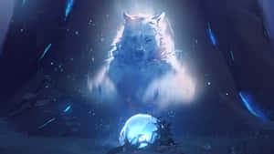 Google Desktop Wolf In Sky Wallpaper