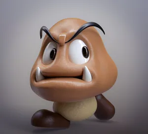 Goomba Strolling Through Iconic Mushroom Land Wallpaper