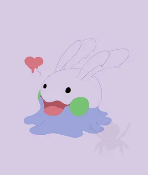 Goomy And A Heart Wallpaper