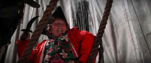 Goonies Character Swingingon Rope Wallpaper