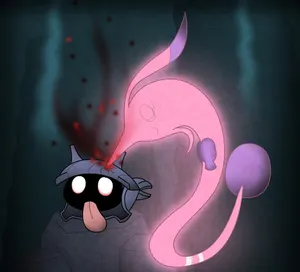 Gorebyss Eating Shellder Wallpaper