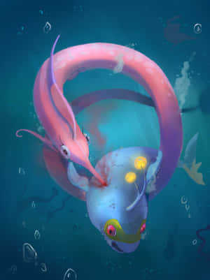 Gorebyss Feeding On Lanturn Wallpaper