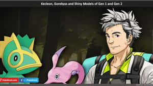 Gorebyss, Kecleon, And Professor Willow Wallpaper