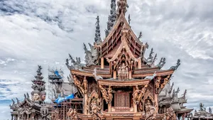 Gorgeous Designs Of The Sanctuary Of Truth Roof Wallpaper