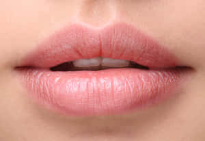 Gorgeous Pink Lips Up Close Wallpaper