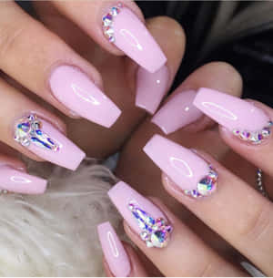 Gorgeous Pink Nails Design Wallpaper