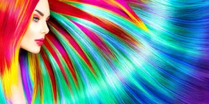 Gorgeous Rainbow Hair Enchantment Wallpaper