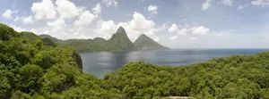 Gorgeous St Lucia Mountain Peaks Wallpaper