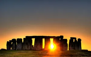 Gorgeous Sunset In Stonehenge Wallpaper