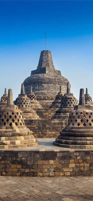 Gorgeous View Of Borobudur's Buddhist Temple Wallpaper