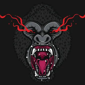 Gorilla Bleeding Eyes Art Wallpaper