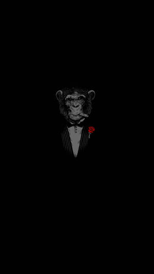 Gorilla In Suit Art Wallpaper