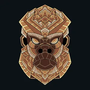 Gorilla Polygon Art Wallpaper