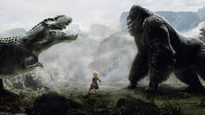 Gorilla Vs T-rex Wallpaper