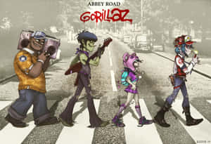 Gorillaz 4k Abbey Road Wallpaper