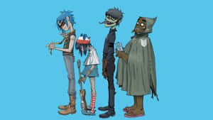 Gorillaz 4k Blue Aesthetic Wallpaper