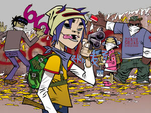 “gorillaz Graffiti” Wallpaper