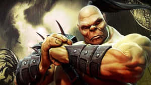 Goro, The Mighty Four-armed Shokan Warrior In Mortal Kombat Wallpaper