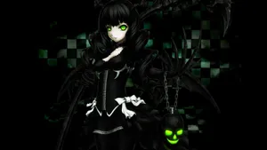 Goth Anime Girl With Glowing Eyes Wallpaper