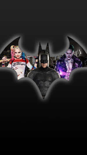 Gotham Trio Batman Harley Joker Wallpaper