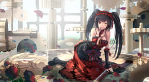 Gothic Anime Girlwith Sword Wallpaper