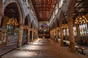 Gothic Architecture Church Interior Wallpaper