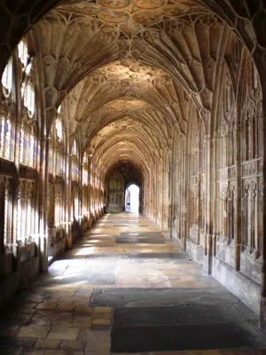 Gothic Architecture Corridor Wallpaper