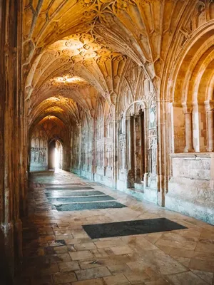 Gothic Architecture Corridor Wallpaper