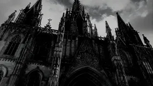 Gothic Cathedral Shadows Wallpaper