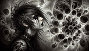 Gothic Emo Girl Artwork Wallpaper