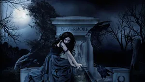 Gothic Fantasy_ Nevermore Mourning Wallpaper