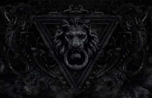 Gothic Lion Crest Artwork Wallpaper