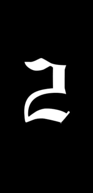 Gothic Number 2 Black And White Wallpaper