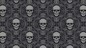 Gothic Skull Pattern Wallpaper Wallpaper