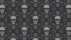 Gothic Skull Pattern Wallpaper Wallpaper