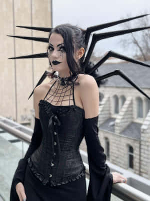 Gothic Spider Queen Cosplay Wallpaper