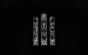 Gothic_ Stained_ Glass_ Triptych Wallpaper