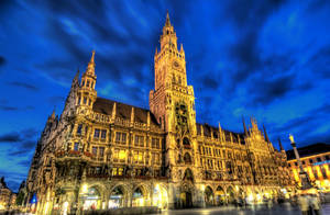 Gothic Town Hall In Munich Wallpaper