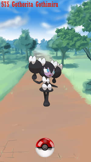 Gothorita And Poké Ball Wallpaper