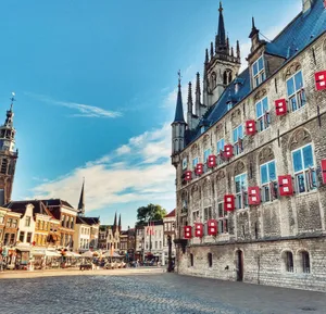 Gouda Historic Town Hall Netherlands Wallpaper